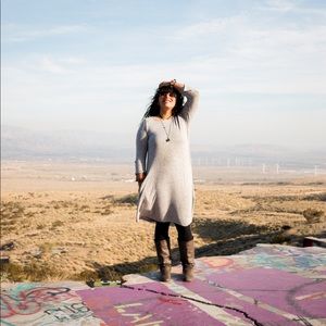 long sleeve midi dress